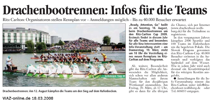 Ritz Carlton `09 Teaminfos