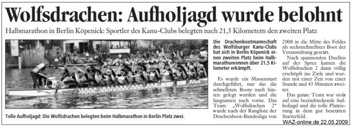 Wolfsdrachen II – Zweiter beim 1. Berliner Halbmarathon