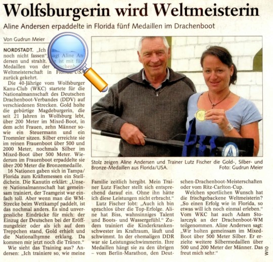 WKCler erfolgreich bei Drachenboot-WM