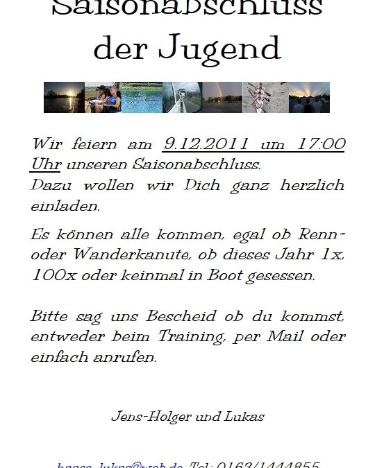 Saisonabschluss der Jugend
