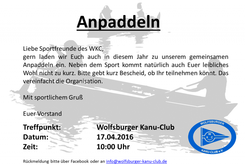 Anpaddeln 2016