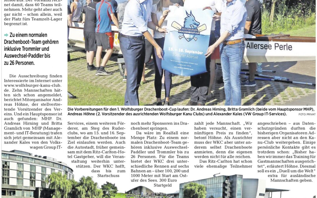 Drachenboot-Cup: Die Vorbereitungen laufen
