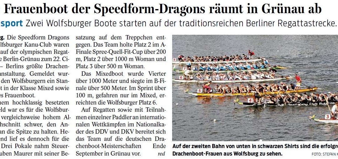 Drachenboot: Frauenboot der Speedform Dragons räumt in Grünau ab