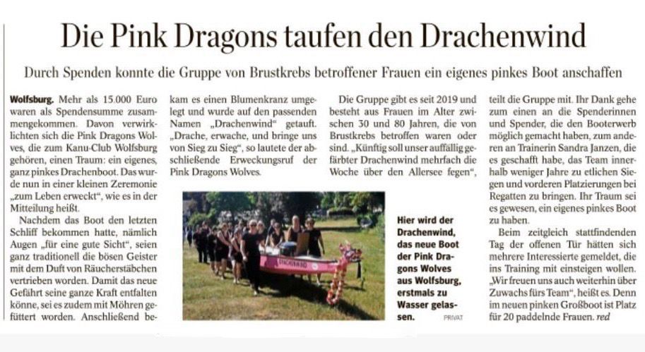 Die Pink Dragons taufen den Drachenwind